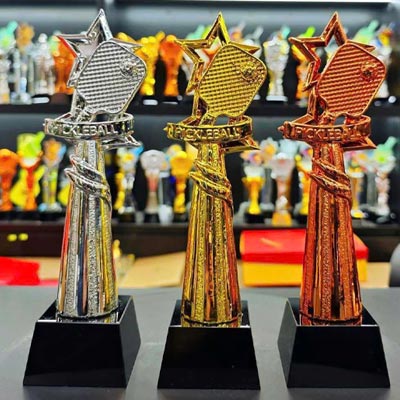 Cúp Pickleball Sao Việt M00 Mạ Vàng, Bạc, Đồng Cao 29cm