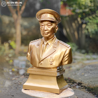 Tượng Võ Nguyên Giáp Đế Cao Bằng Đồng Cao 61cm