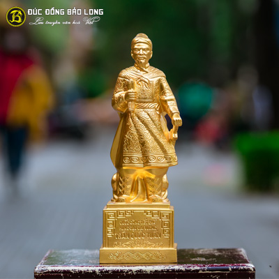 Tượng Trần Hưng Đạo Bằng Đồng Cao 42cm - Quà Tặng Dát Vàng 9999 Trang Trọng