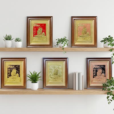 Tranh Thuận Buồm Xuôi Gió Bằng Đồng Khổ 28cm x 34cm Quà Tặng Trang Trọng